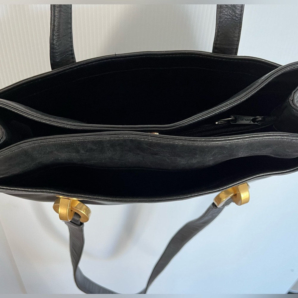 PERLINA black leather bag - Picture 6 of 14